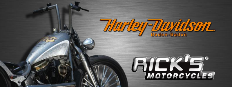 Rick's Motorcycles - House of Custom - fertigt und vertreibt in Baden-Baden auf mehr als 2.400 Quadratmetern Customparts und Individual-L�sungen f�r Motorrad-Umbauten aller Art: Designr�der, Bremsanlagen, Antriebspulleys, Schutzbleche, �l- und Benzintanks, Hinterradschwingen und vieles mehr. Ab M�rz 2011: Harley-Davidson H�ndler f�r Baden-Baden, Karlsruhe, Offenburg und Freiburg...